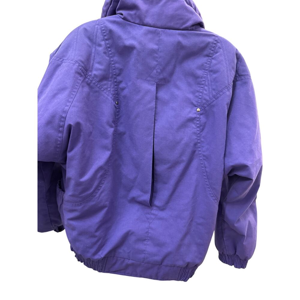 Vintage 80s Ville Franche Women Size M Purple Jacket zipped Snap button closure - Picture 5 of 6